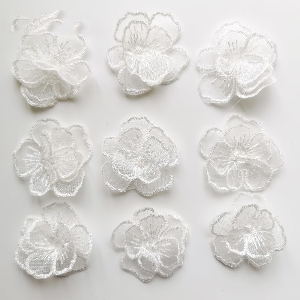 GORGECRAFT 2 pezzo Nero Paillettes Fiori Toppe {3}D Pizzo Ricamo Floreale Applique Maglia Strass Ricamato Toppe Da Cucire Pizzo Tessuto per Fai Da Te Abito Da Sposa Colletto Abbigliamento Borse Cucito