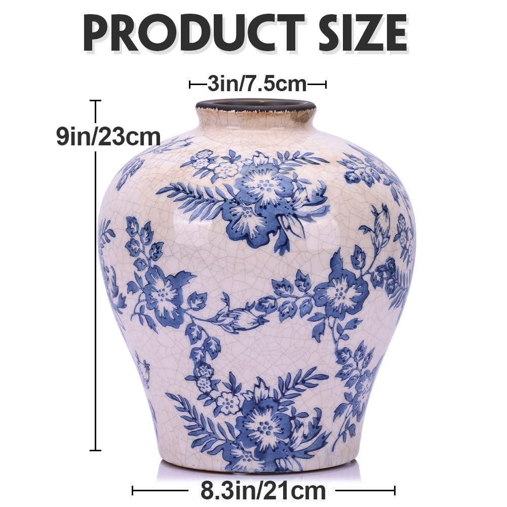Amazon.co.jp: 青と白の花瓶 - センターピース用ヴィンテージ