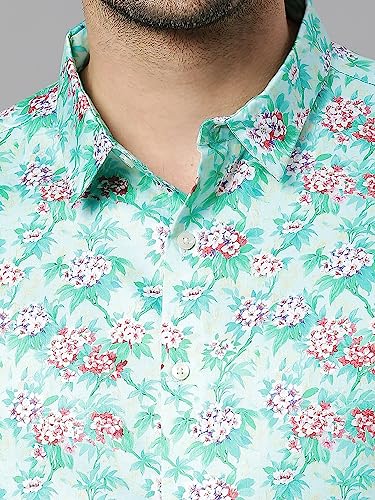 Image of Thomas Scott Men's | Printed | Full Sleeve | Slim Fit | 100% Cotton | Spread Collar | Casual Shirt