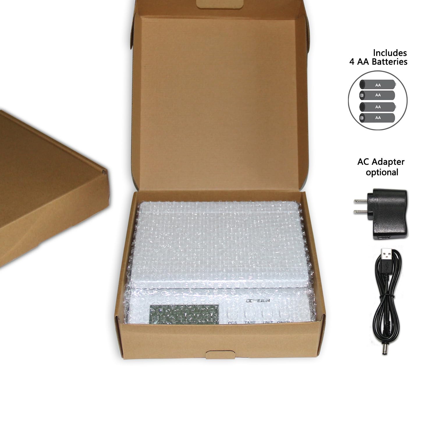 Báscula postal, báscula de transporte, báscula de paquete de 30 kg, 1 g, con batería y placa de acero inoxidable, se puede utilizar para la cocina del hogar, correos, transporte y paquetes