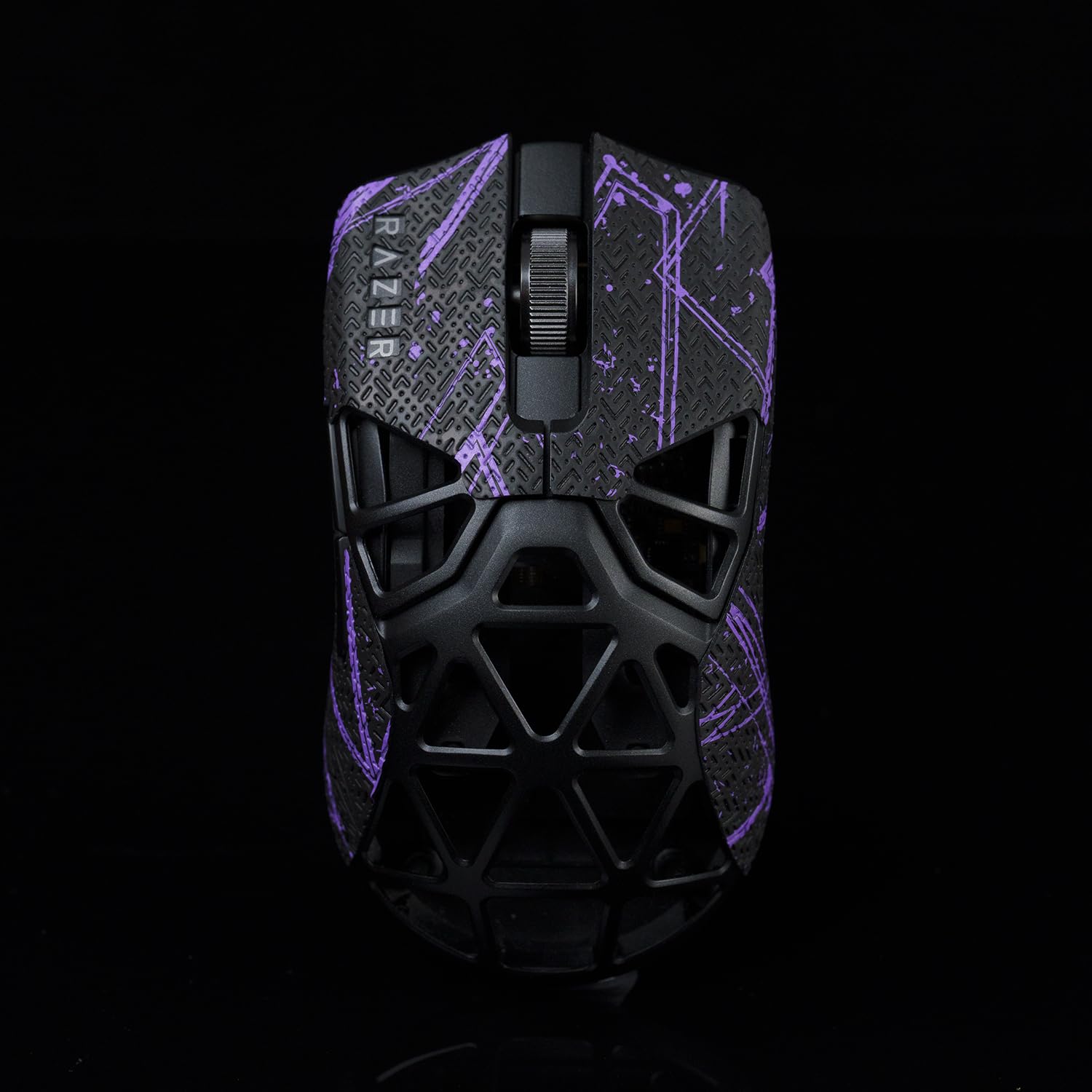 Grip Tape for Razer Viper Minise Mini Signature Edition - Anti-Slip,Enhanced Control, Suck Sweat,Soft Leather,Improves FPS Gaming Grip [Pre-Cut] Black Purple