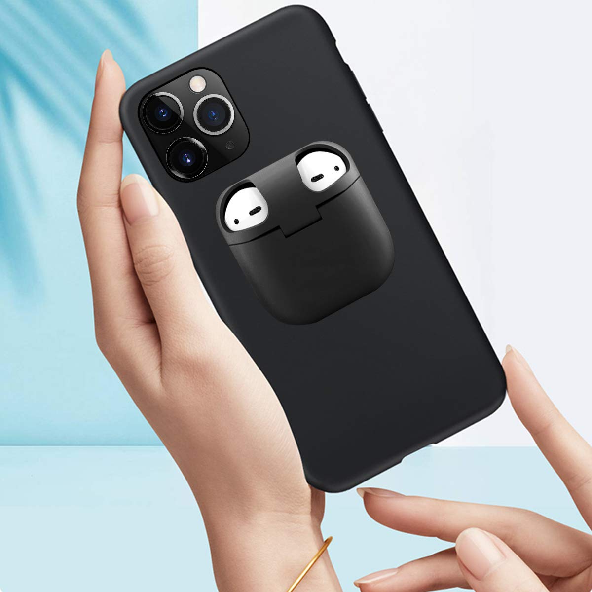 Airpod Holder Case Rubber 2in1 For IPhone AirPod Holder Cases 11