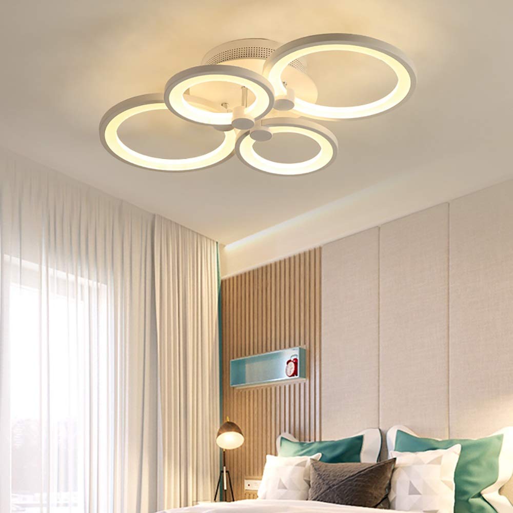 Lampa sufitowa LED, nowoczesna ściemnialna lampa wisząca do pokoju dziecięcego, żyrandol LED, sufitowa lampa sufitowa do salonu, sypialni, jadalni, 36 W