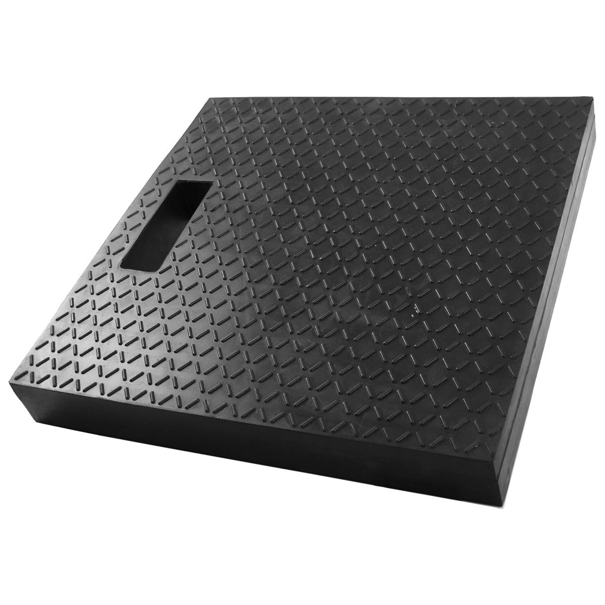 Unterleg-Schutzplatte aus Hartgummi, 400x400x30 mm, für Arbeitsmaschinen, Container, Gerüstbau, LKW mit Kranaufbauten, Belastbarkeit 40 kg/cm²