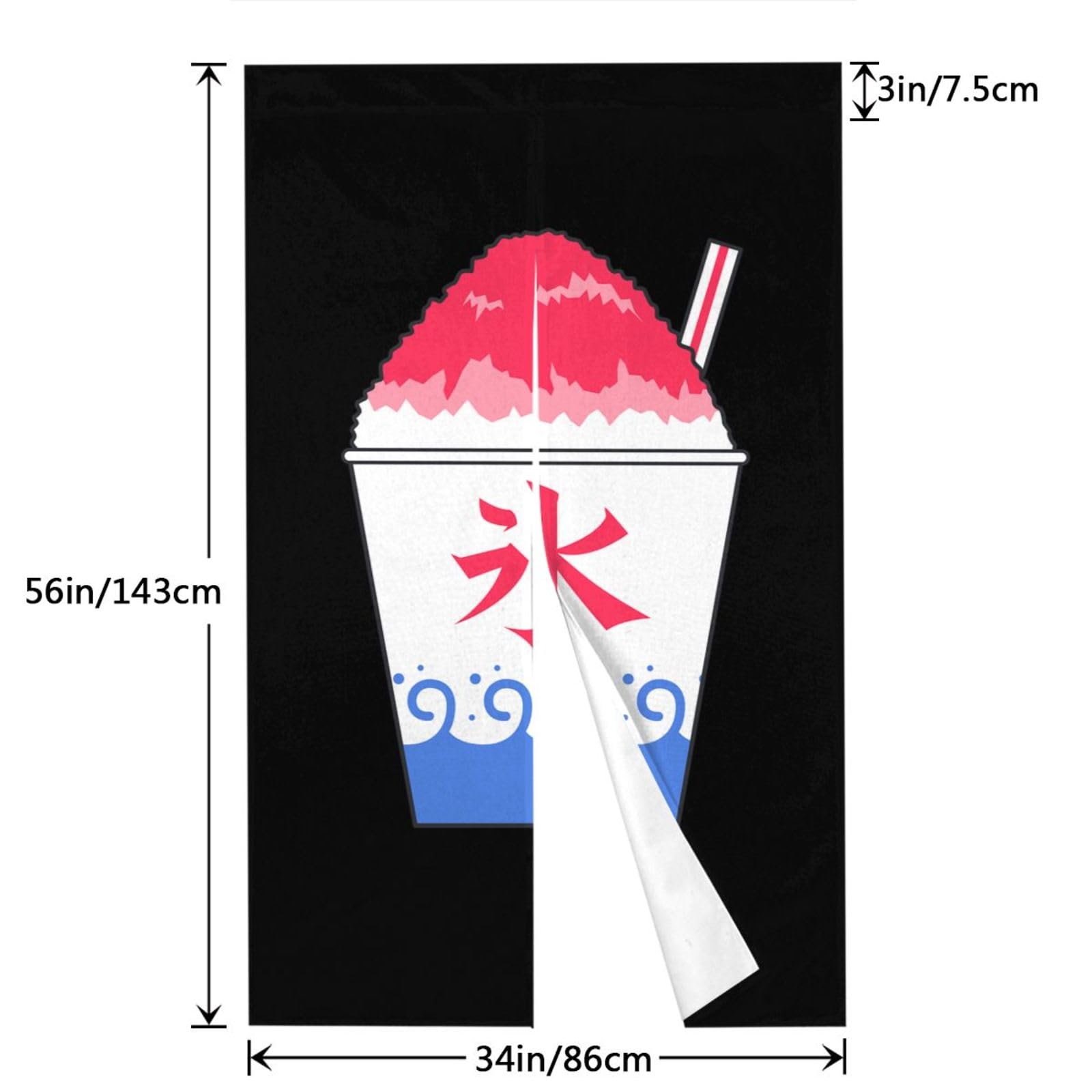 いちご のれん のれん 和風 ロング 桜 ピンク 85×175cm 突っ張り棒 つっぱり棒