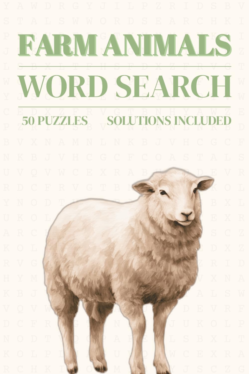 Word Search - Farm Animals: Word Searches with Easy to Read Print About Farm Animals | Farm Animals Word Puzzle for Adults, Seniors | Puzzles for Anxiety Relief | 6x9 Inches | Gift for Vacations