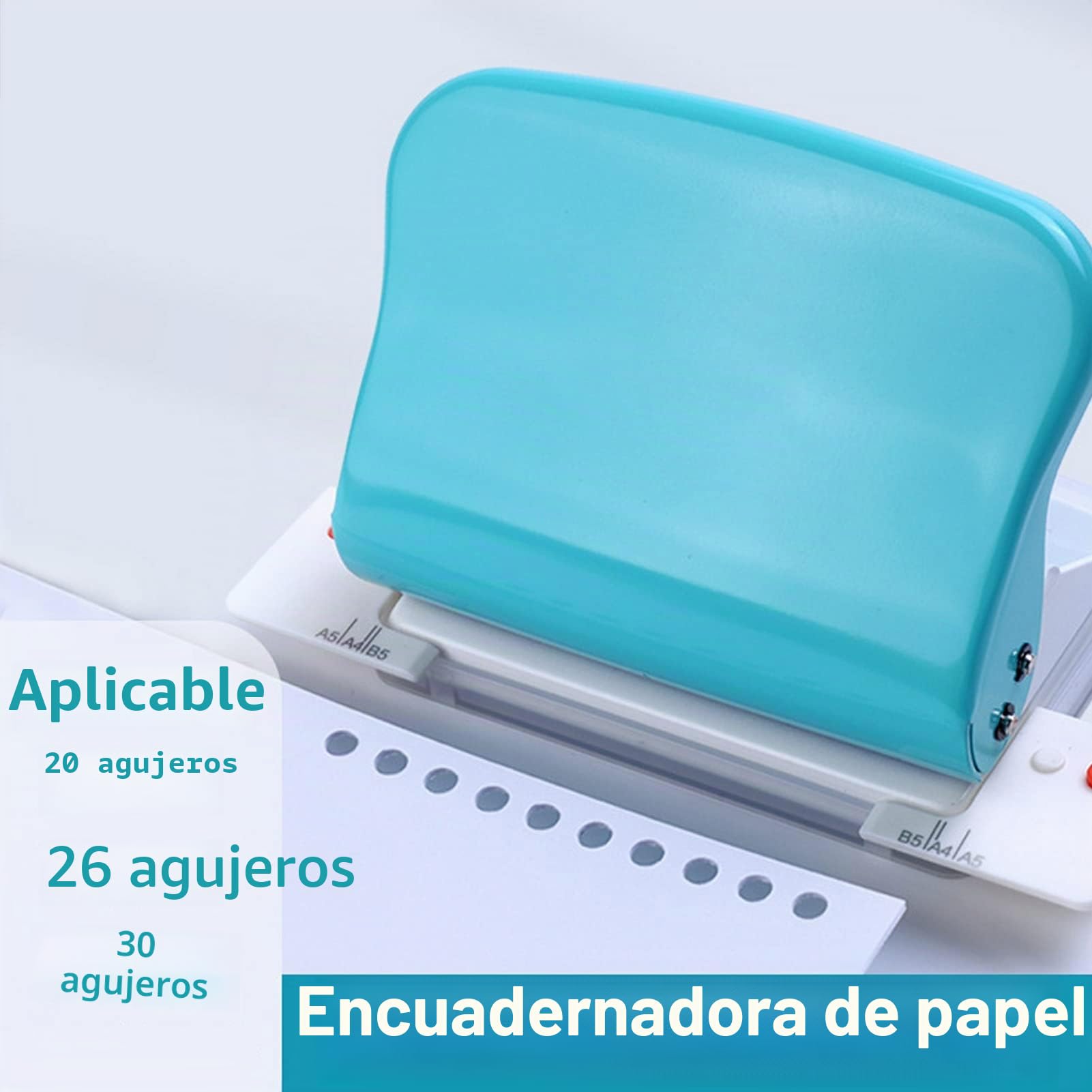Encuadernadora de papel, 10 agujeros, encuadernadora manual, encuadernadora en espiral, encuadernadora en espiral para A4 B5 A5 A7 B4 papel