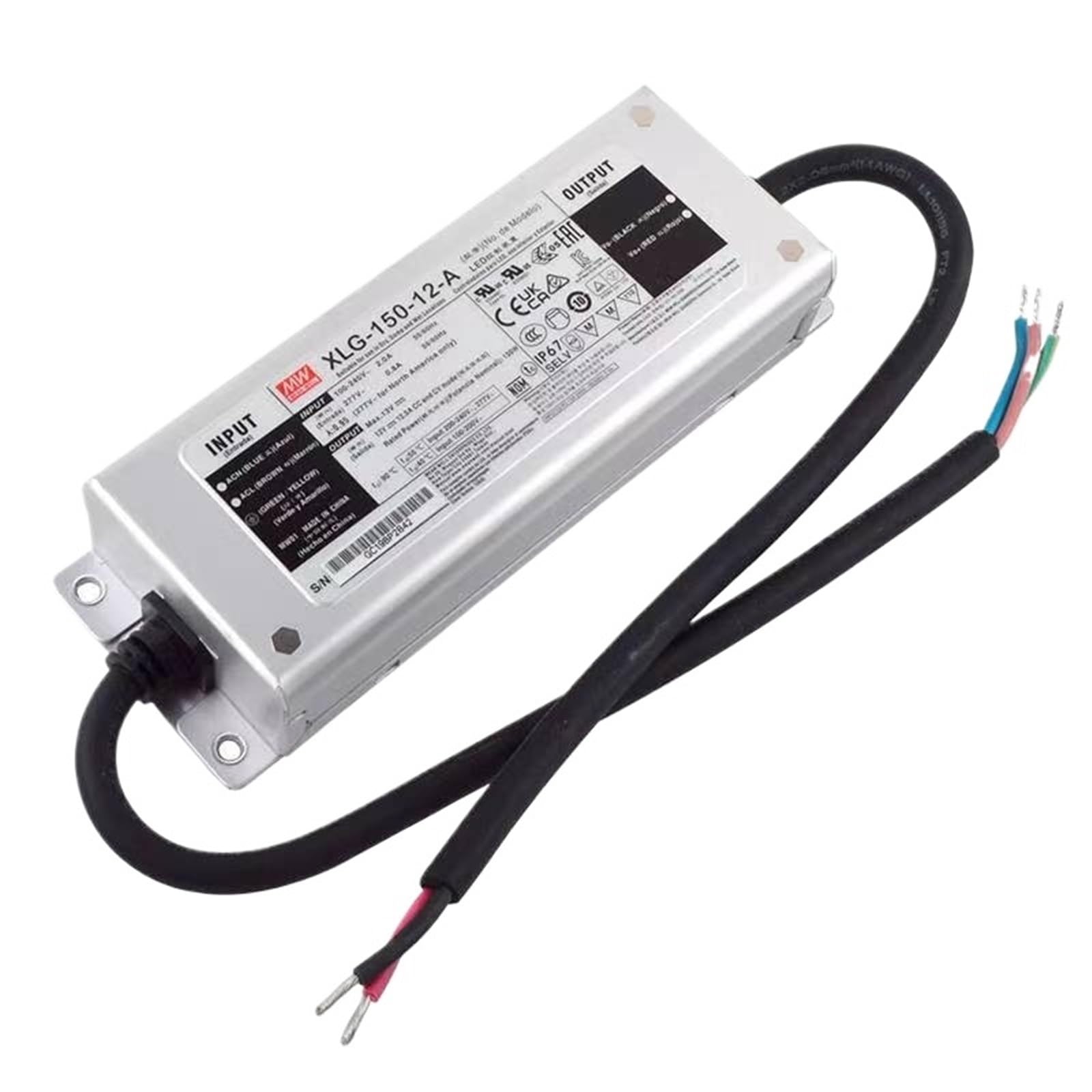 FCARUMIQP XLG-150-24-A Constant Voltage LED Lighting Driver Buit-in Active PFC Function AC-DC Indoor Outdoor IP67