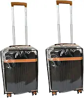 2 Capas Protetora Para Mala de Viagem - P-10Kg M-23Kg G-32Kg Escolha o Tamanho - Impermeável, Protege de Arranhão, Poeira, Impacto - Pvc Cristal Transparente