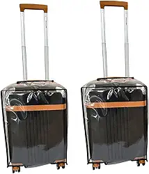 2 Capas Protetora Para Mala de Viagem - P-10Kg M-23Kg G-32Kg Escolha o Tamanho - Impermeável, Protege de Arranhão, Poeira, Impacto - Pvc Cristal Transparente