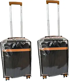 2 Capas Protetora Para Mala de Viagem - P-10Kg M-23Kg G-32Kg Escolha o Tamanho - Impermeável, Protege de Arranhão, Poeira, Impacto - Pvc Cristal Transparente