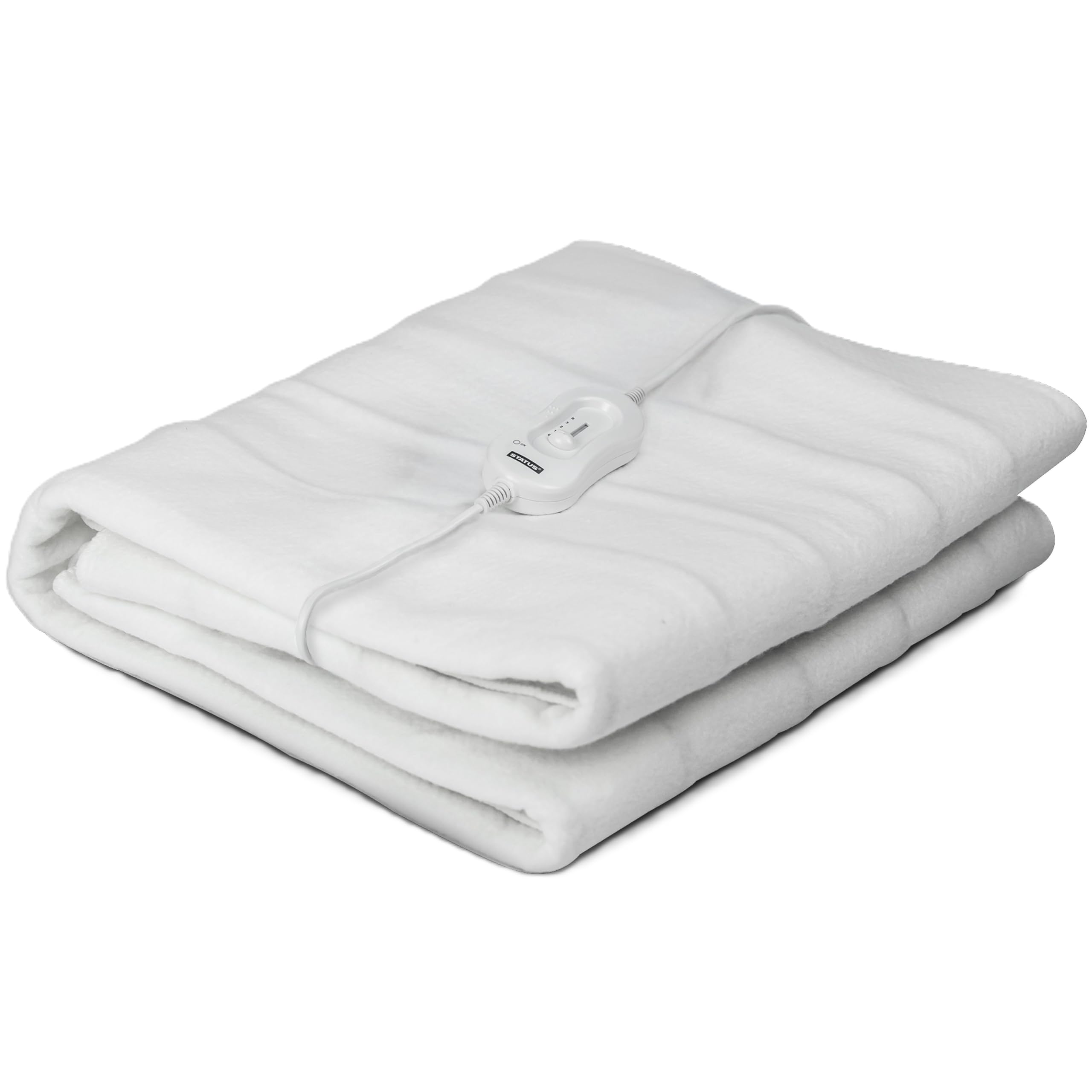 Status Electric - Coperta elettrica ad intensità Regolabile con Protezione Anti-surriscaldamento, Bianco, King