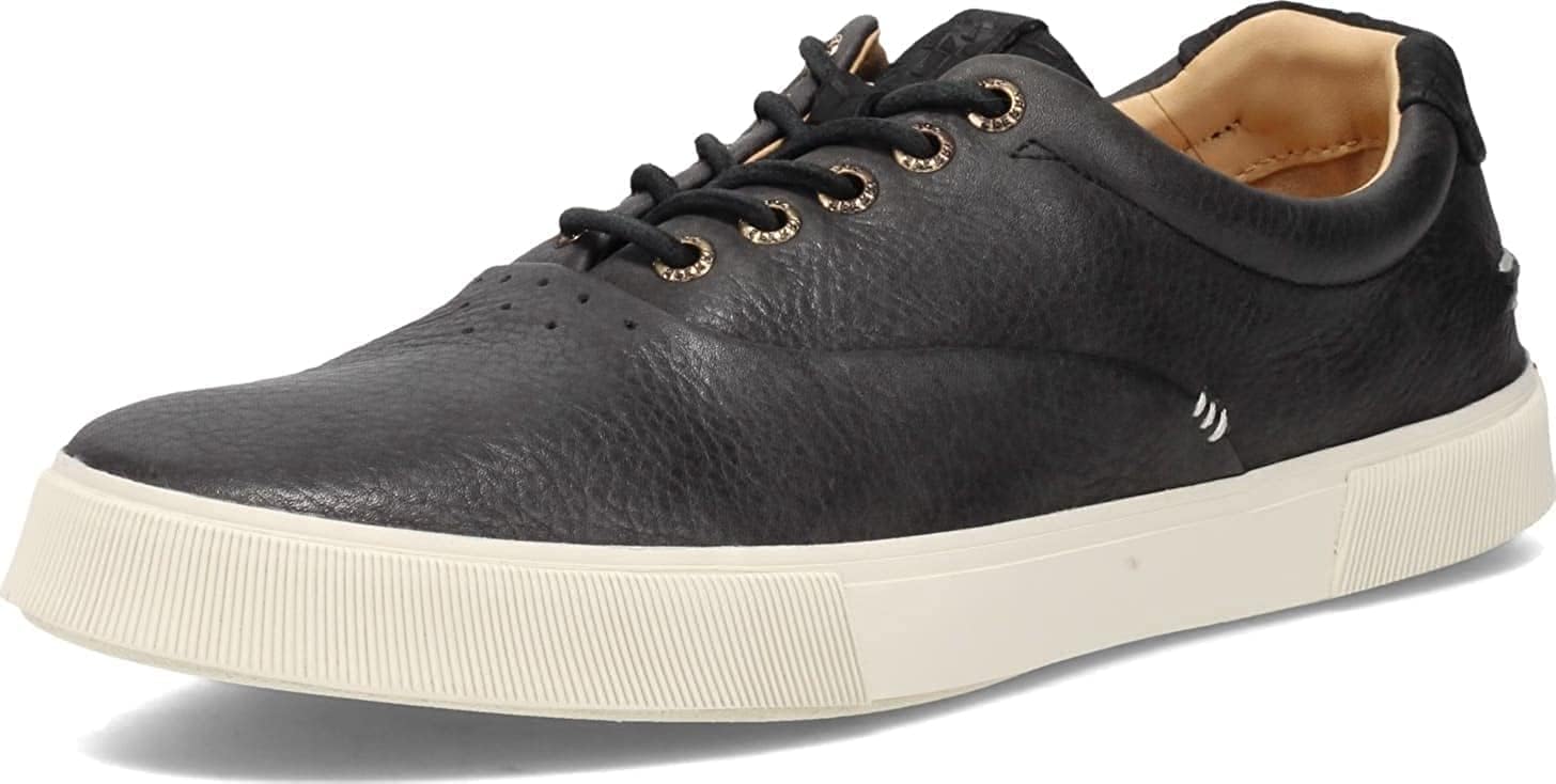 Sperry Men's Gold Striper PLUSHWAVE CVO Sneaker, Black Croc, 7.5