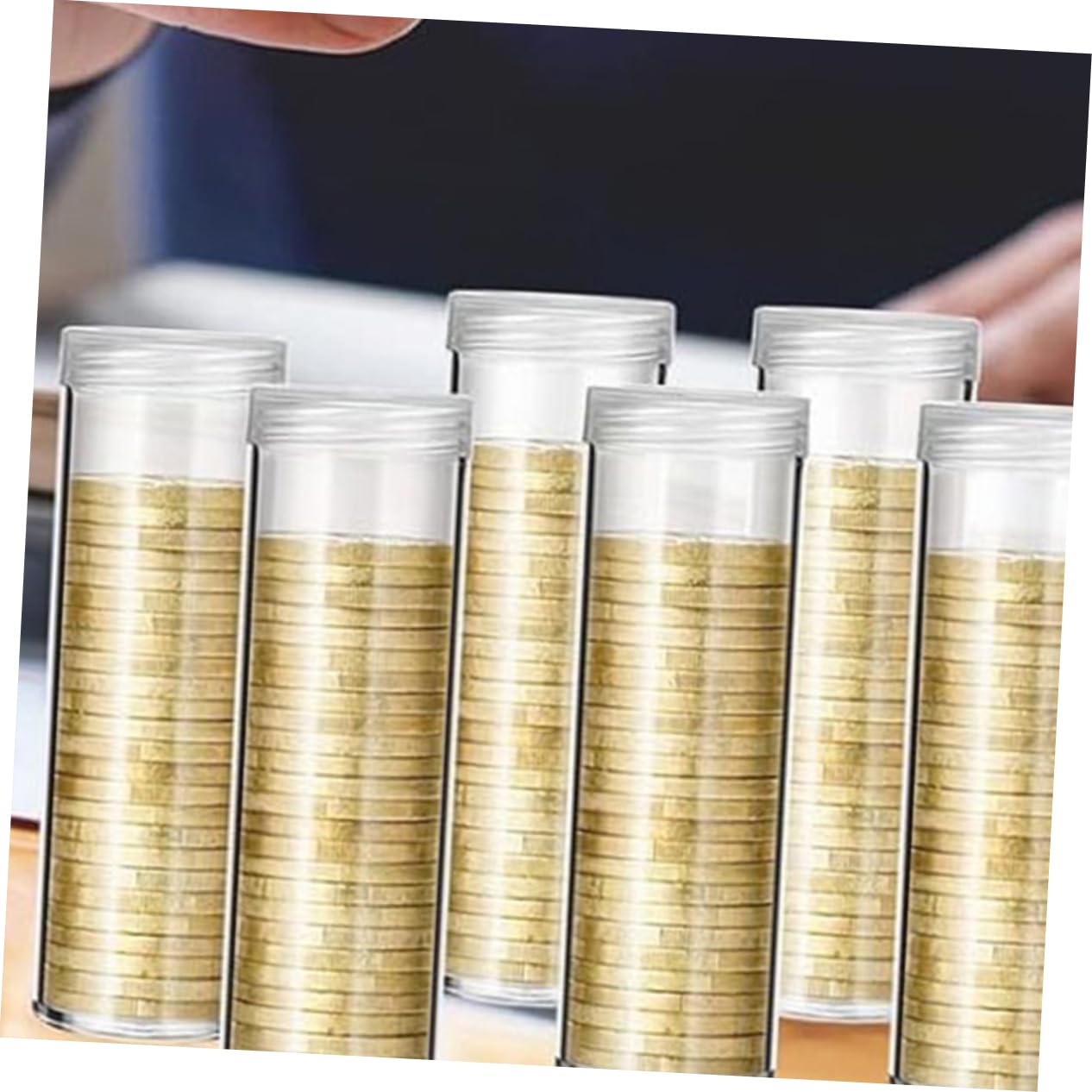 BESTonZON 6 Pièces Diamètre 30mm Tubes De Stockage De Pièces De Monnaie Transparents Boîtes À Pièces en Plastique Stockage De Pièces De Monnaie Protecteurs De Pièces De Monnaie pour Les