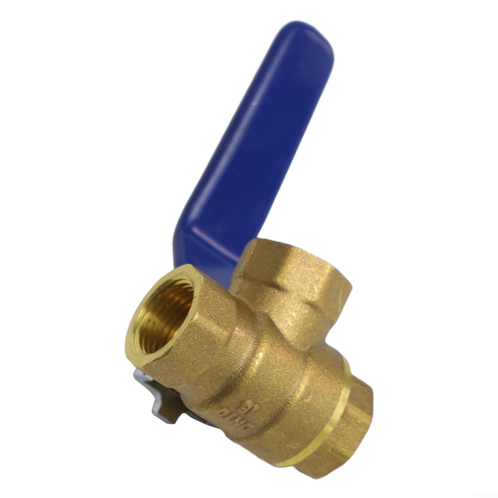 3-Way Brass Ball Valve, L/T Bore Fixed Manual Lever Valve with Internal Thread, .6 MPa Pressure Rating for Water, Oil & Gas Applications, ISO 228 Pipe(DN10 T Type)