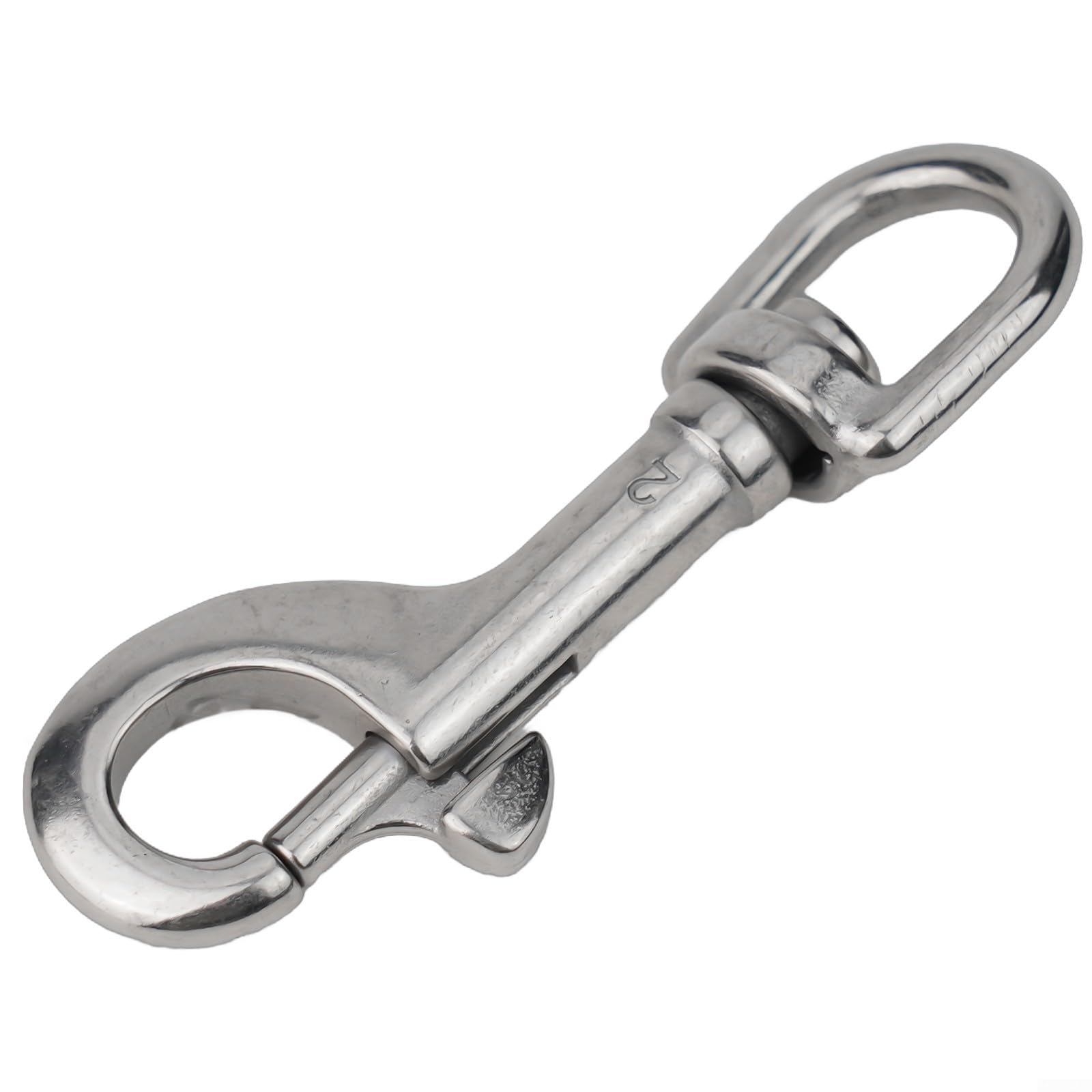 Gdfnmogo Stainless Steel Swivel Snap Hook 316 Marine Grade Carabiner Clip for Scuba Diving Pet Leash Flag Camping Tent Rope Accessory Silver(72mm)