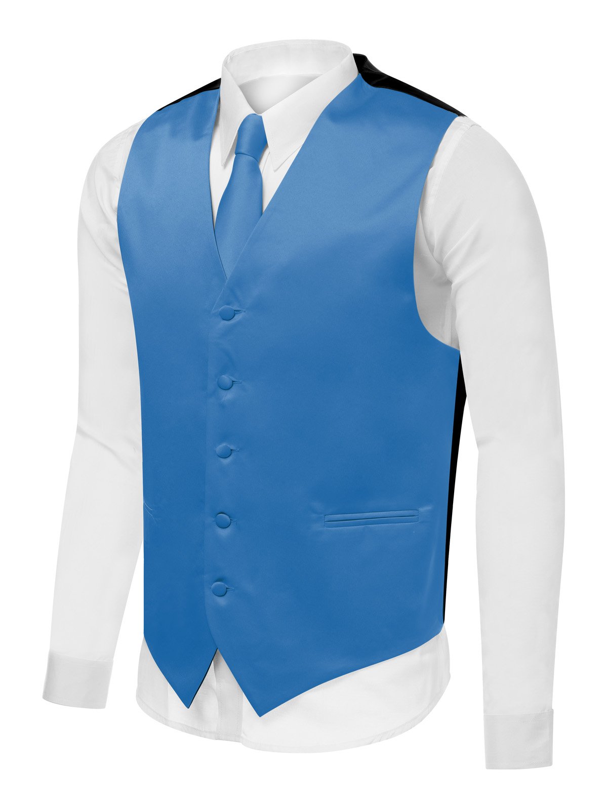 Men's Dress Vest Set Neck Tie, Hanky for Suit Or Tuxedo-image-43