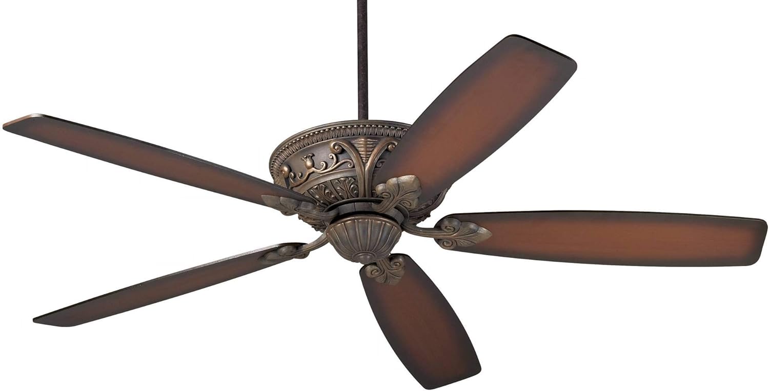 Casa Vieja 60" Montego Rustic Vintage Indoor Ceiling Fan Bronze Teak Shaded for Living Room Kitchen House Bedroom Kids Room Family Room Dining Room Home Office