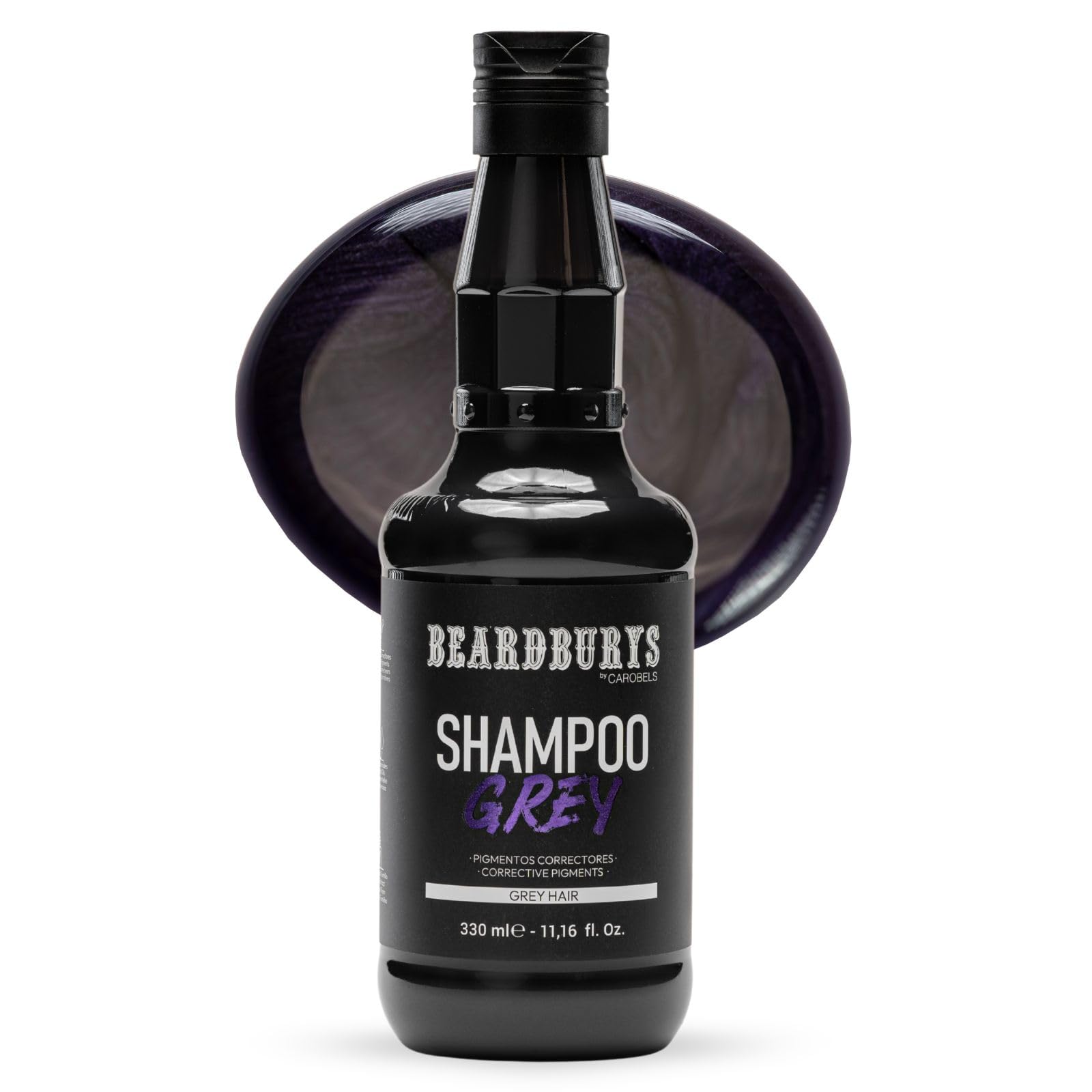 Beardburys Grey Hair Shampoo for Men, Anti-Yellow Effect, Enhances Natural Grey Tone, Sulfate-Free, Moisturizing Formula, Ideal for Daily Use, 330ml