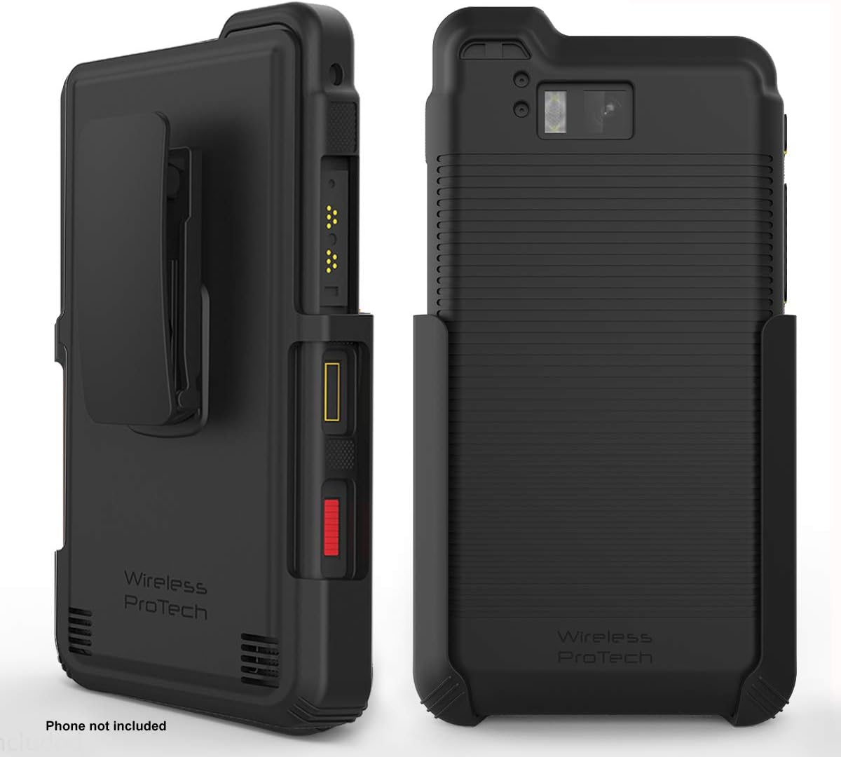 Case with Clip Compatible with Sonim XP8 Phone Model XP8800. Heavy Duty Rotating Belt Clip Holster and Durable Flexible Protective Case Combo (Black)