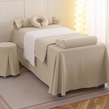 Amazon｜マッサージベッドカバー 美容ベッドカバー セット コットン