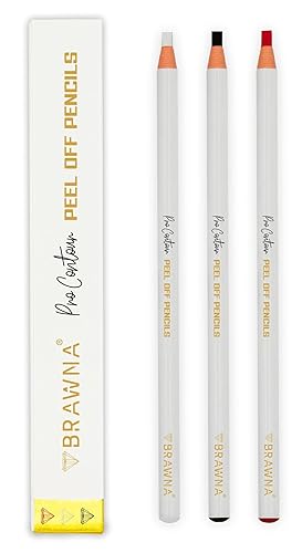 BRAWNA 3 lápices de mapeo PMU para microblading de cejas, rubor de labios y medición de cejas