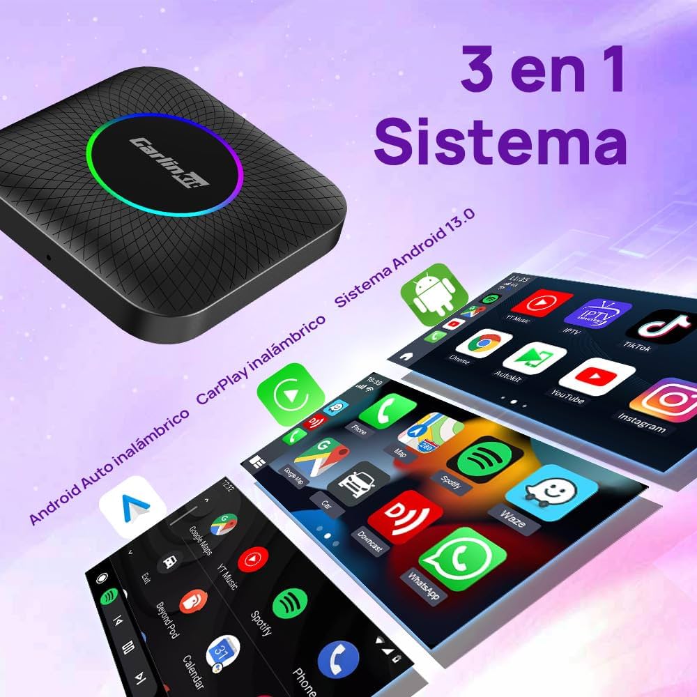 CarlinKit Tbox Ambient Android 13.0 carplay ai Box,RAM 8G+ROM 128G