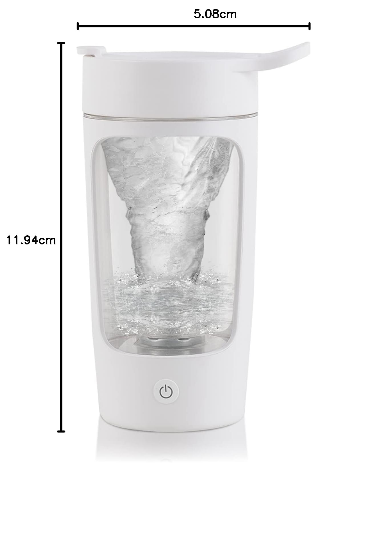 Shaker électrique, bouteilles mélangeurs, fabriquées en Tritan – Sans BPA – Tasse mélangeur portable/rechargeable par USB pour boissons protéinées et shakes de remplacement de repas, 650 ml (blanc)