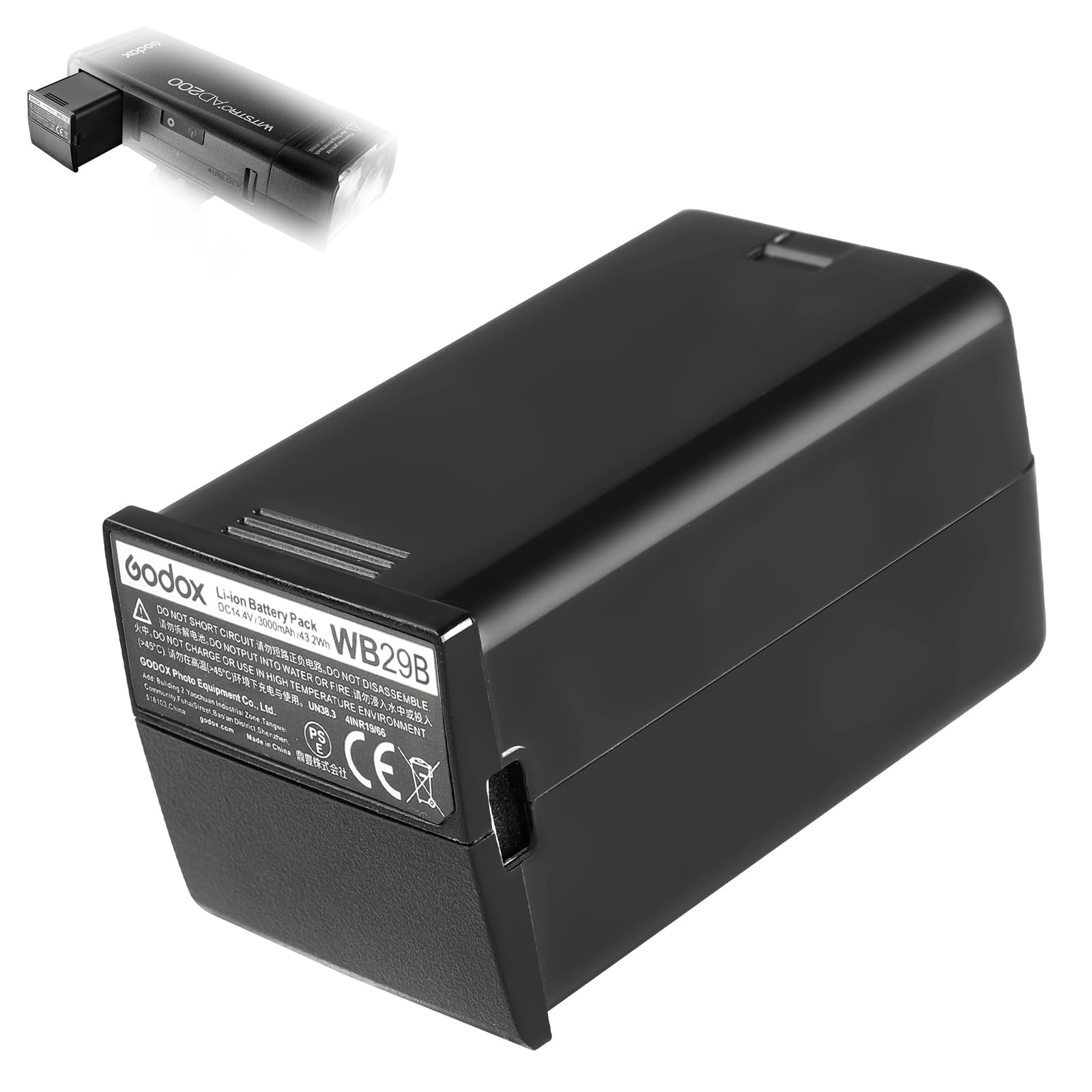 Amazon.com : GODOX AD200, AD200Pro, AD200 Pro II Original Battery