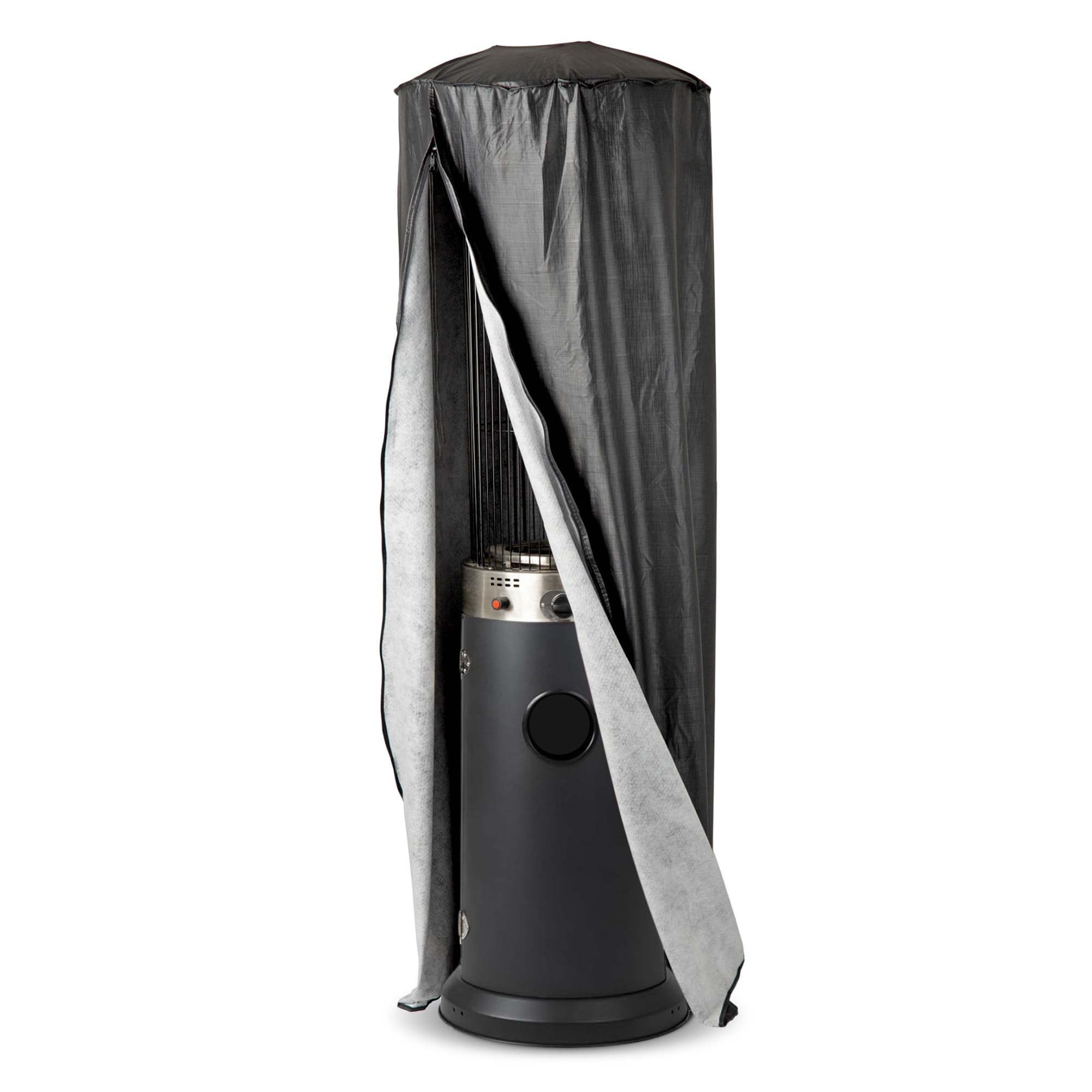 Full-Length Outdoor Vinyl Cover for Spiral Flame LPG Patio Heaters with 21