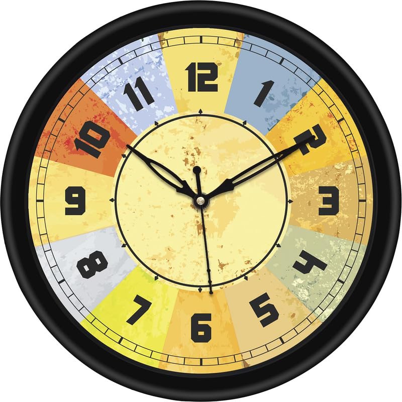 Image of JD Modern Decorative Wall Clock with Plastic Frame for Home, Living Room, Bedroom and Office Decor, Large 101
