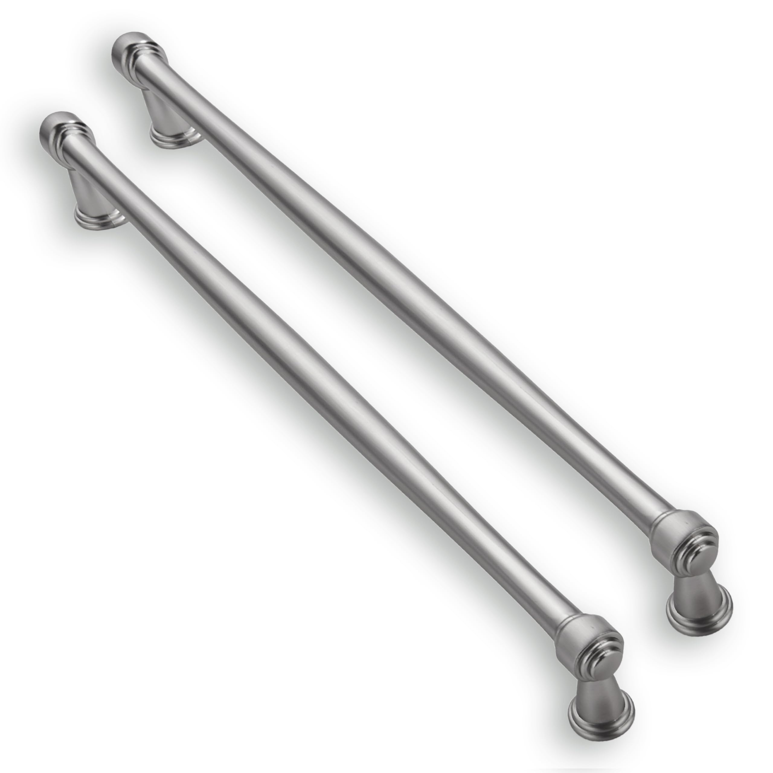 ZAUYX Solid Heavy-Duty 5-Pack 12 Inch Hole Center Brushed Satin Nickel Hardware is Suitable for Kitchens, cabinets, vanities, Bathroom cabinets — image 1