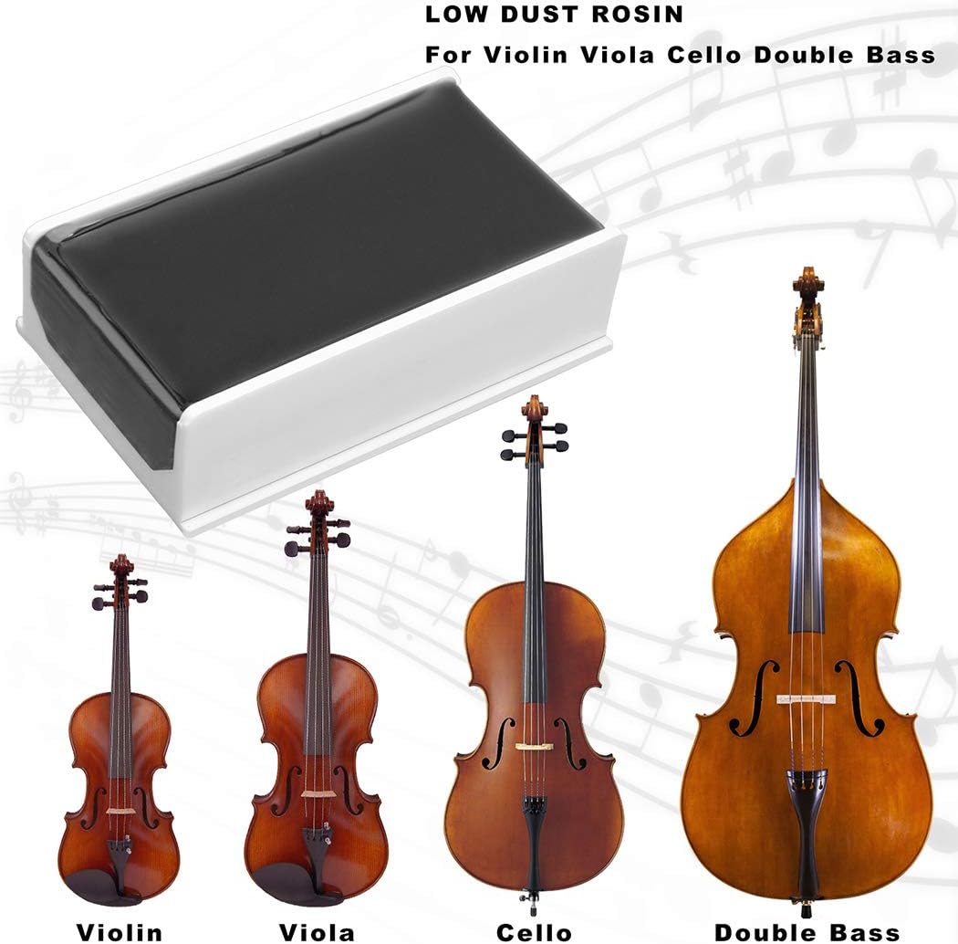 Rosin Violin Rosin 2 pack Big size Rosin Low Dust Natural Rosin for Violin Cello Viola Bows (Black)