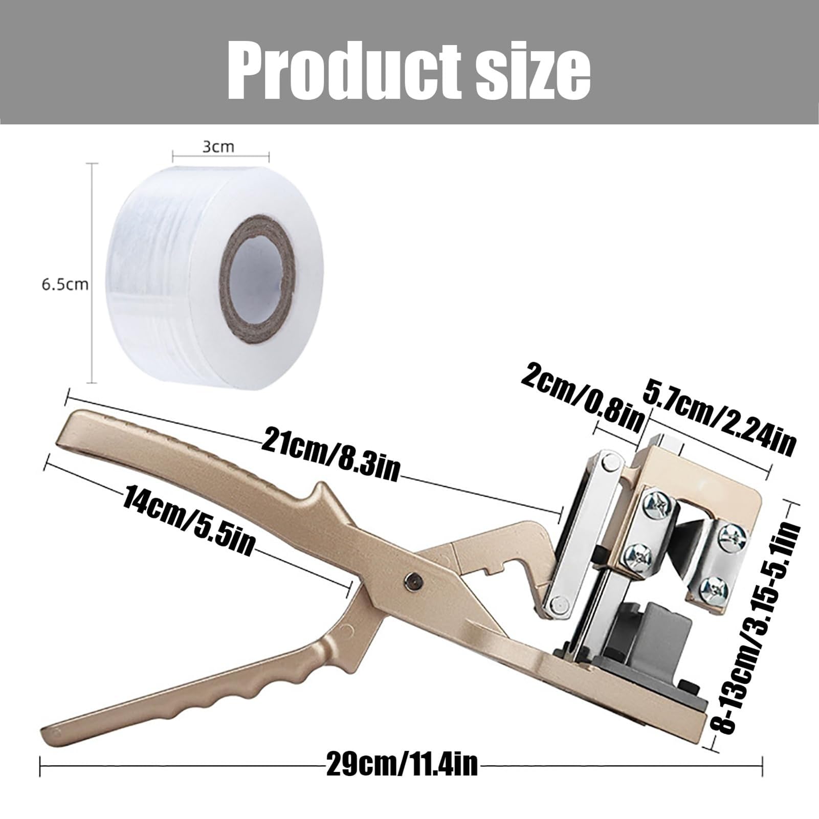 Cesoie per Alberi da frutto, potatrice di Lama SKS7 Resistente con Maniglia ergonomica, Strumento Profondo Taglio 2cm per Viti e Grandi Rami, Facile Kit di innesto a Un Passo