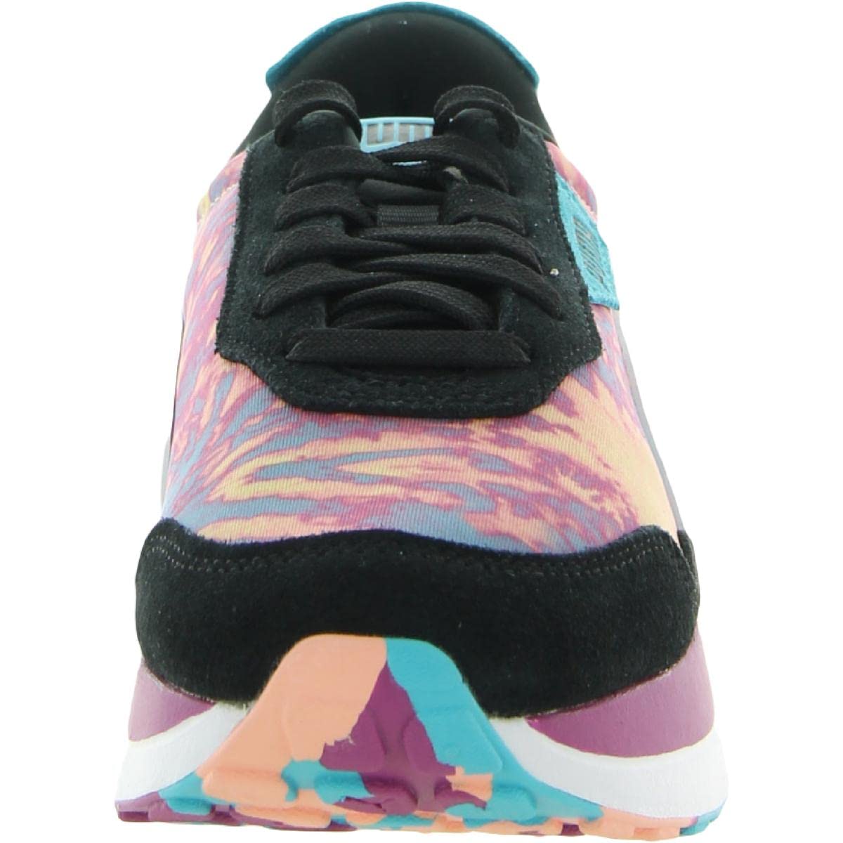 PUMA Women's Cruise Rider Tie Dye Sneakers, Black/Apric B2B