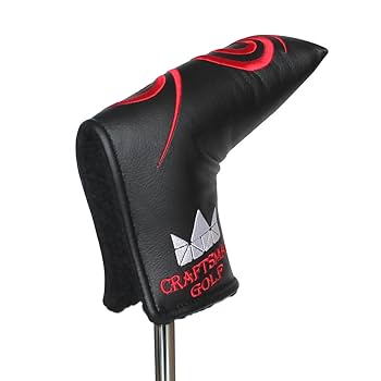 Amazon.co.jp: Craftsman Golf赤い渦巻き ブラック パターカバー