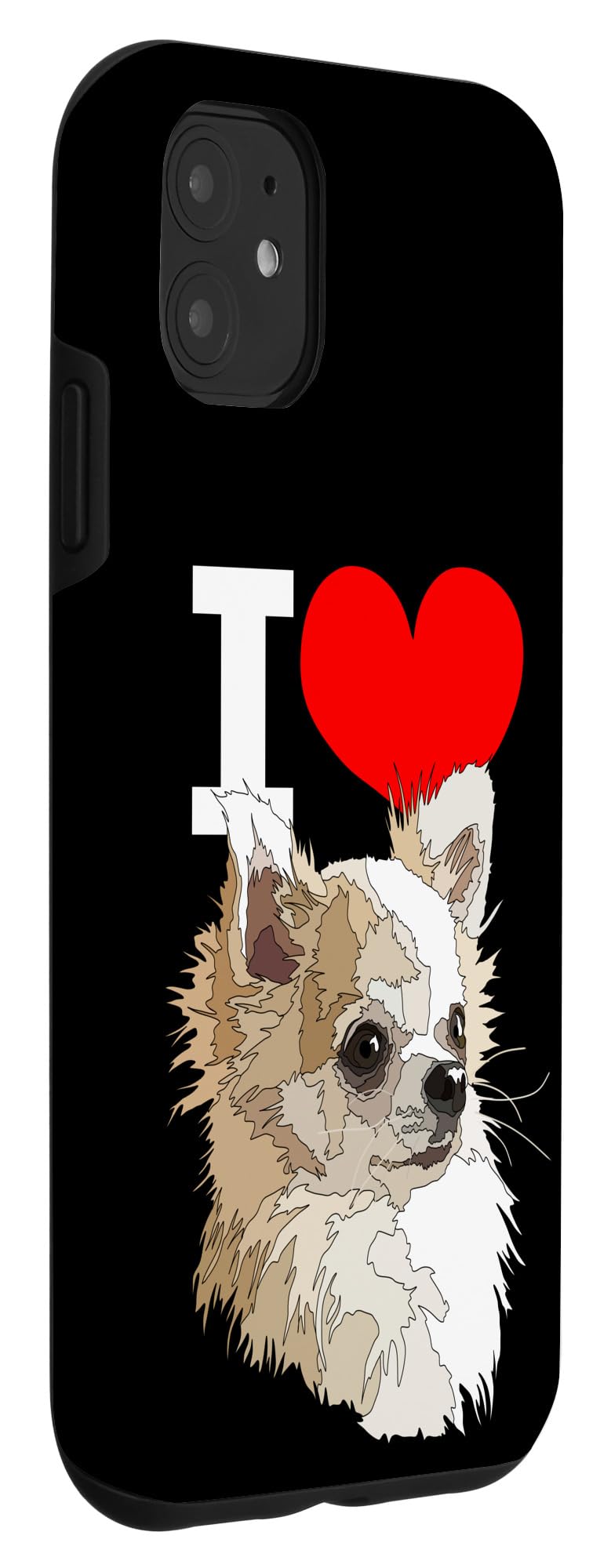 I Love Chihuahua Long Hair Chihuahua Long Haired Chiwawa Dog Case for iPhone 11 - Image 3