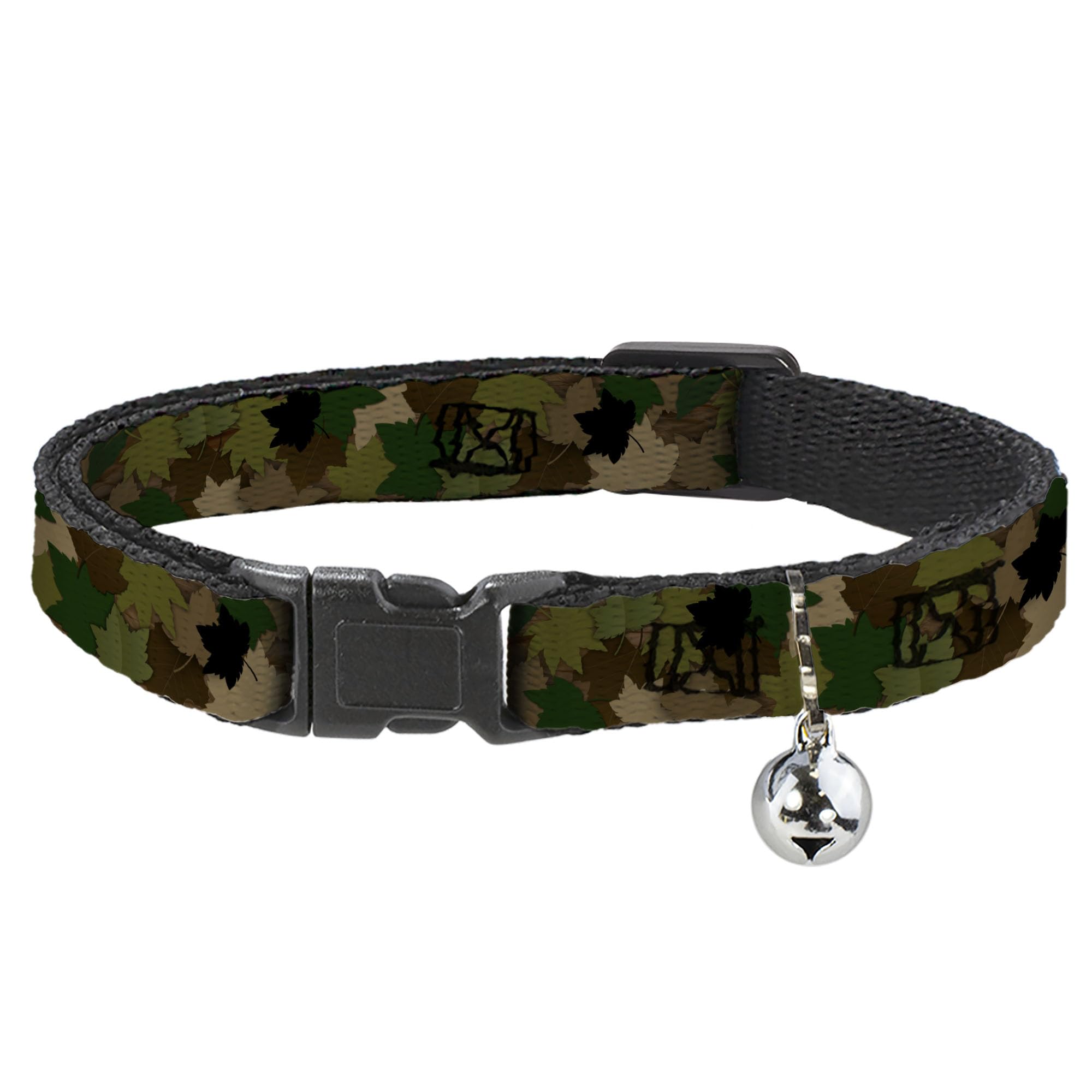 Collar de gato con hojas de camuflaje para explorar el jardín