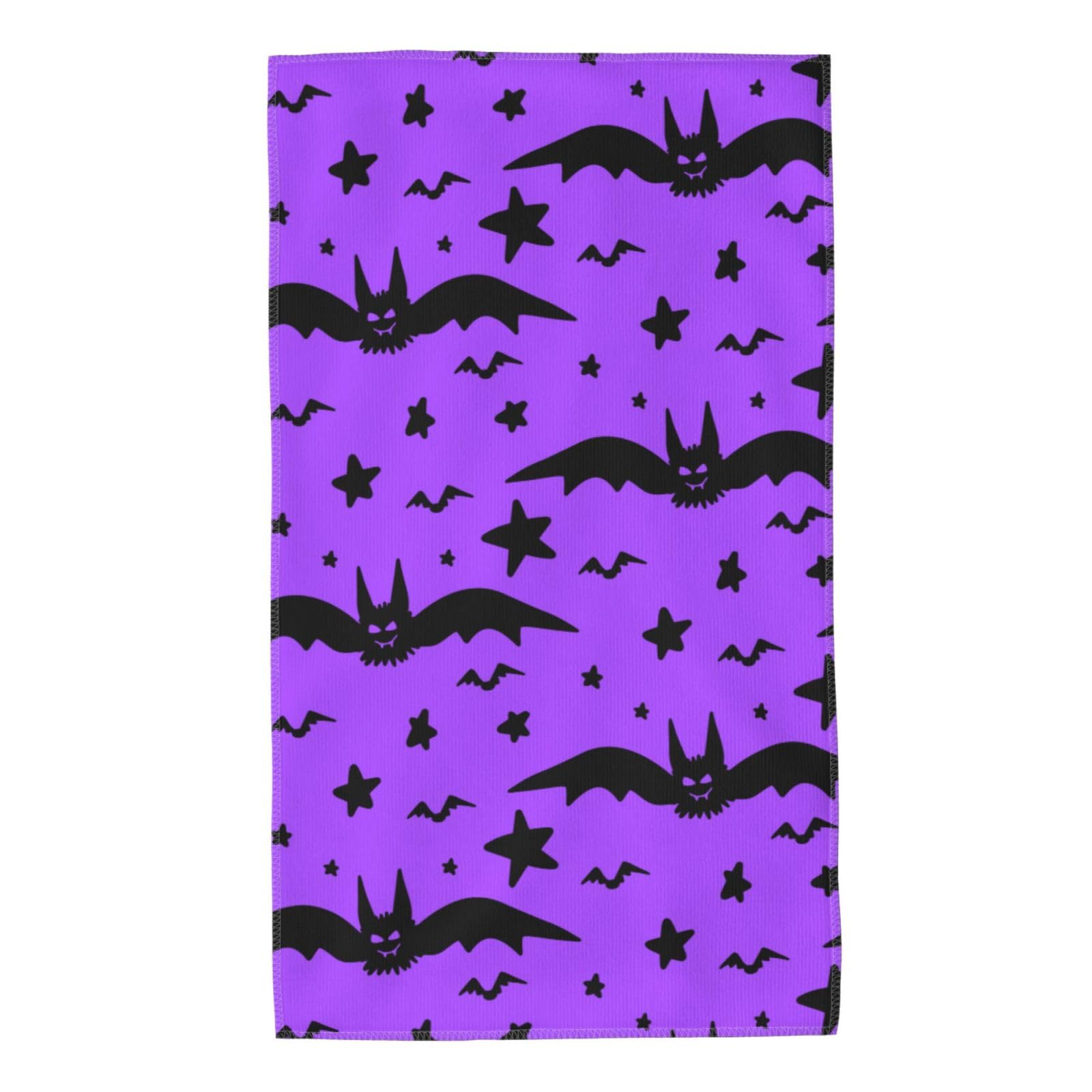 FJQWKLF Halloween Bats Super Soft Hand Towels 27.5x15.7inch Multi-Purpose Skin-Friendly Absorbent Thin Bathroom Towels