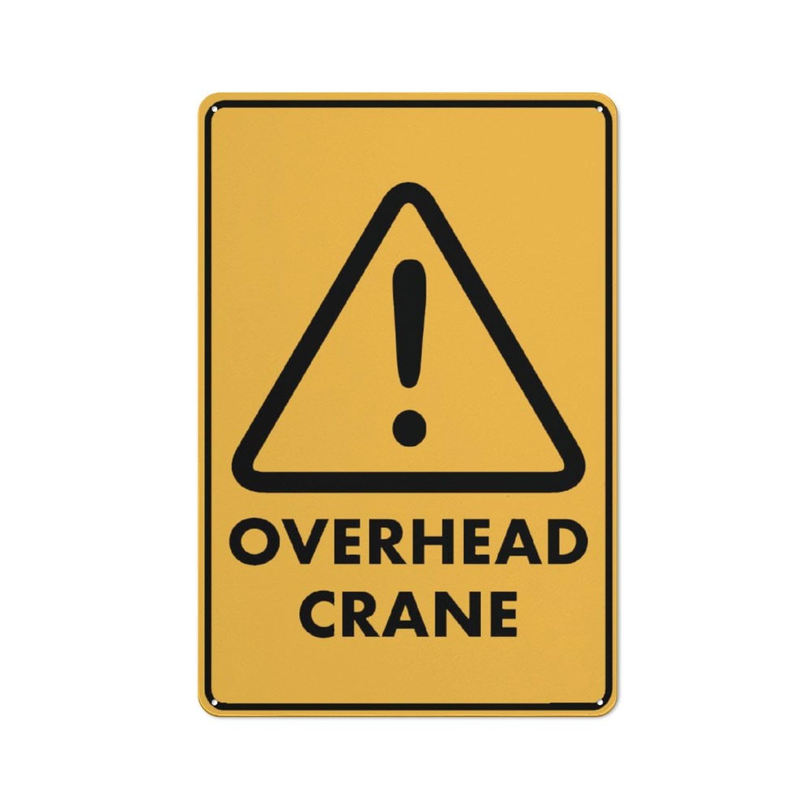 peiyeety Caution Overhead Crane Sign Metal Signs 12X8 Inch Rust Free Aluminum,Uv Ink Printing,Durable/Weatherproof Outdoor for Home