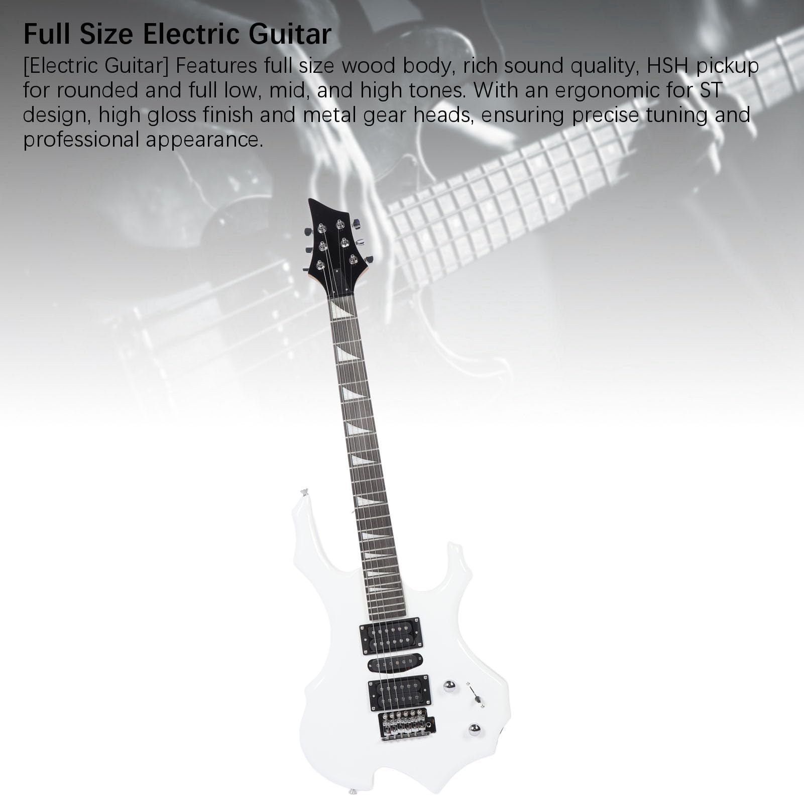 Chitarra Elettrica, Kit Completo con Amplificatore 20W, Porta di Scarpe, Corde di Ricambio, for Apprendimento, Divertimento, Feste e Corsi di Musica