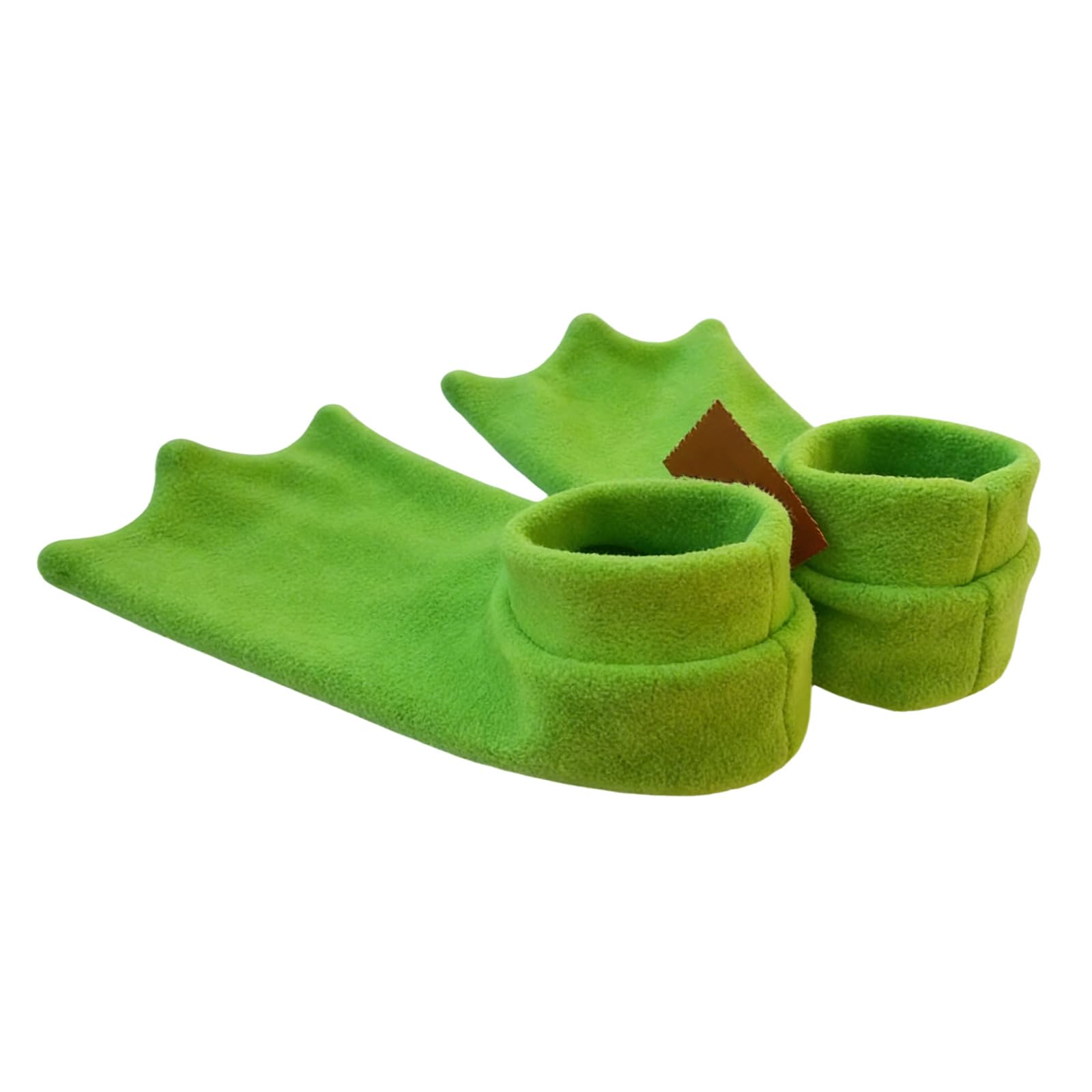 Green Frogs Feet House Slippers Novelties Animal Costume Warm Home Shoes for Adults Frog Costume Accessory