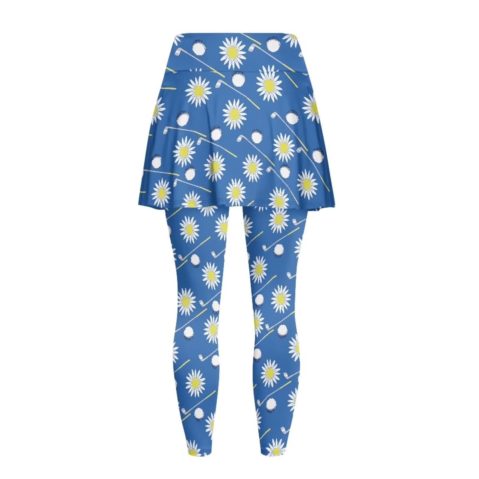 Poceacles Spódnice legginsy dla kobiet tenisowe spódnice legginsy spandex bieganie spódnice golfowe legginsy z mini spódniczką rajstopy
