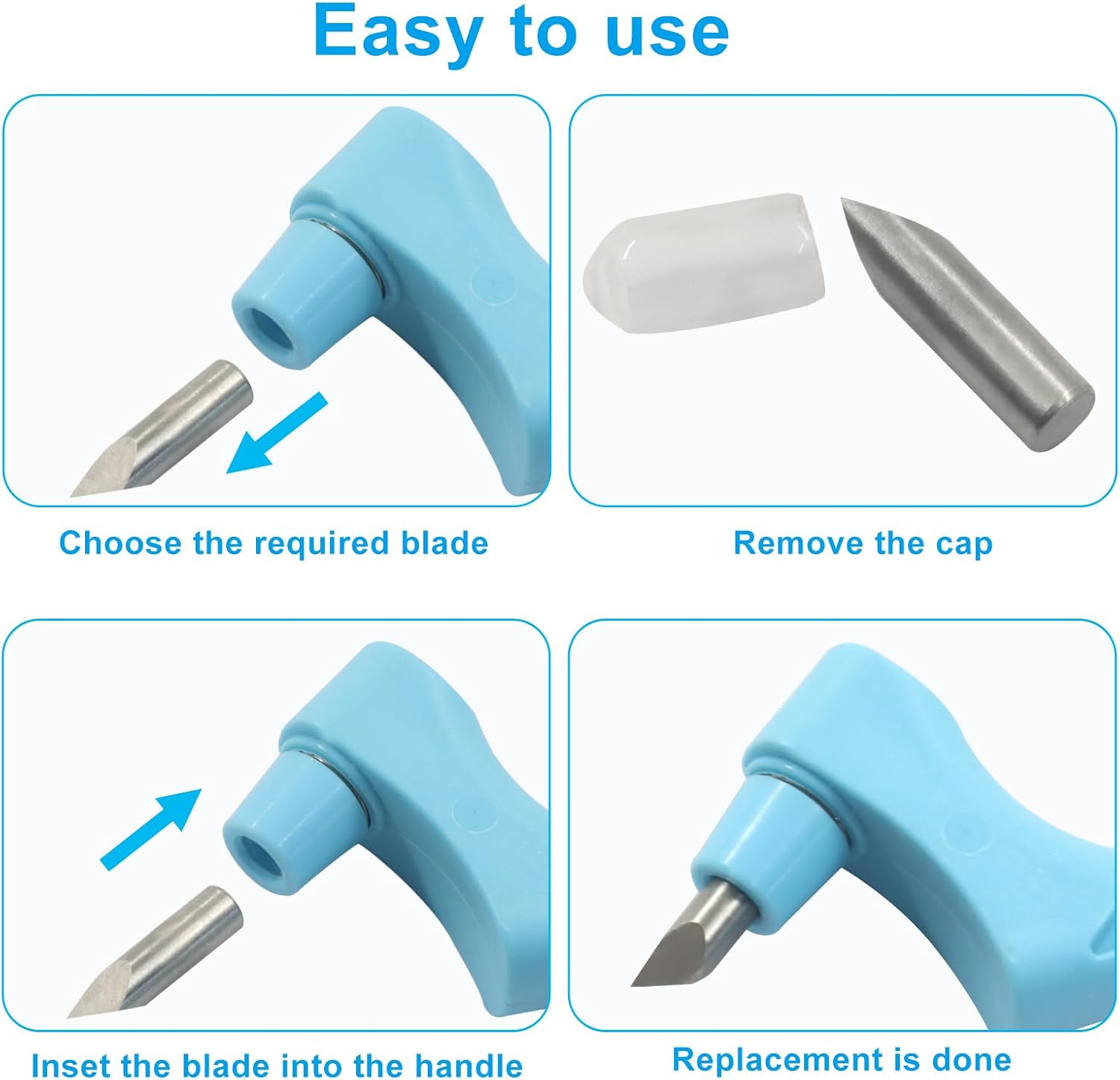 Blue Craft Cutting Tools Pen, Stainless Steel