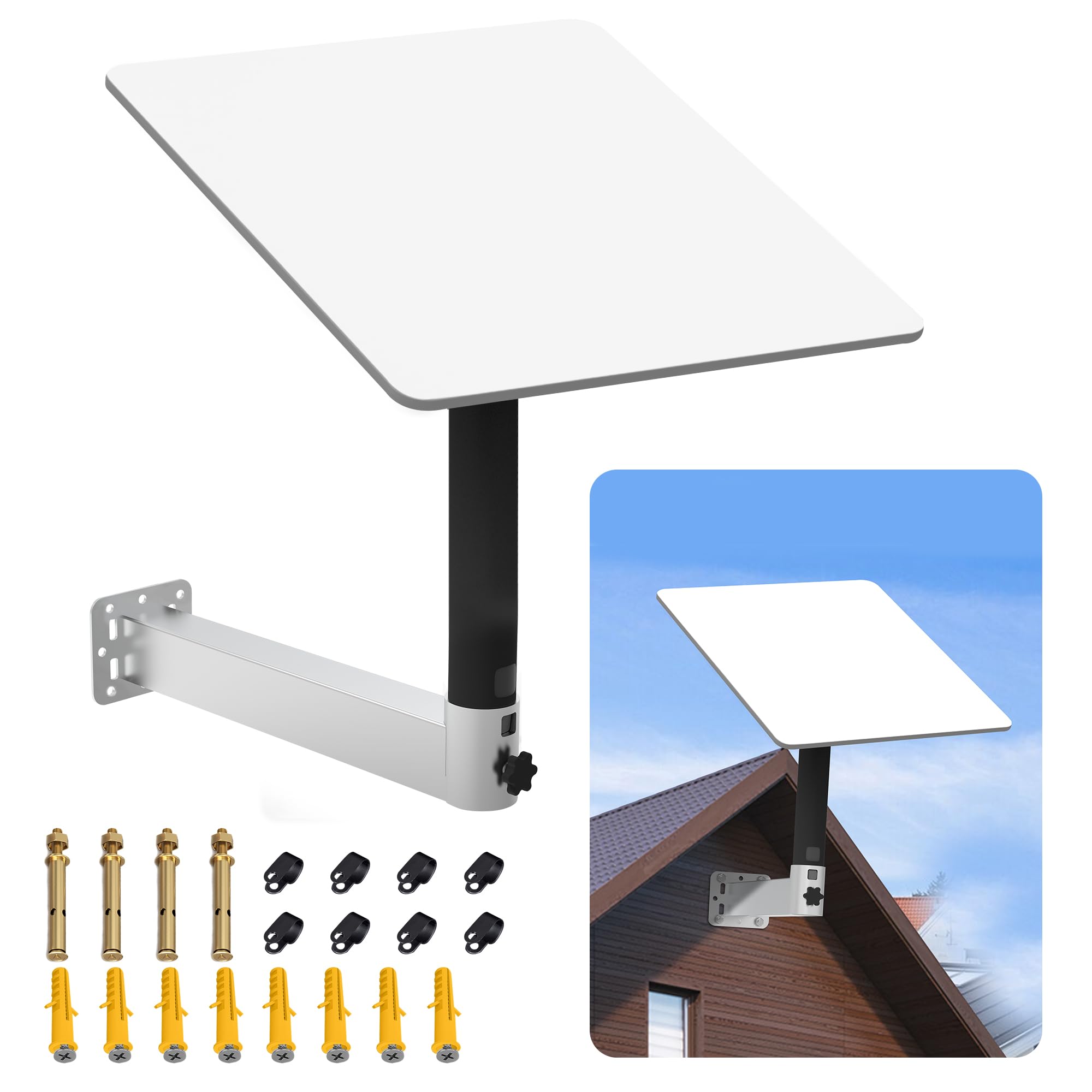 Supporto Murale Lungo Per Starlink Gen 2 | Kit Di Montaggio In Alluminio Per Antenna Standard Actuated E High-Performance