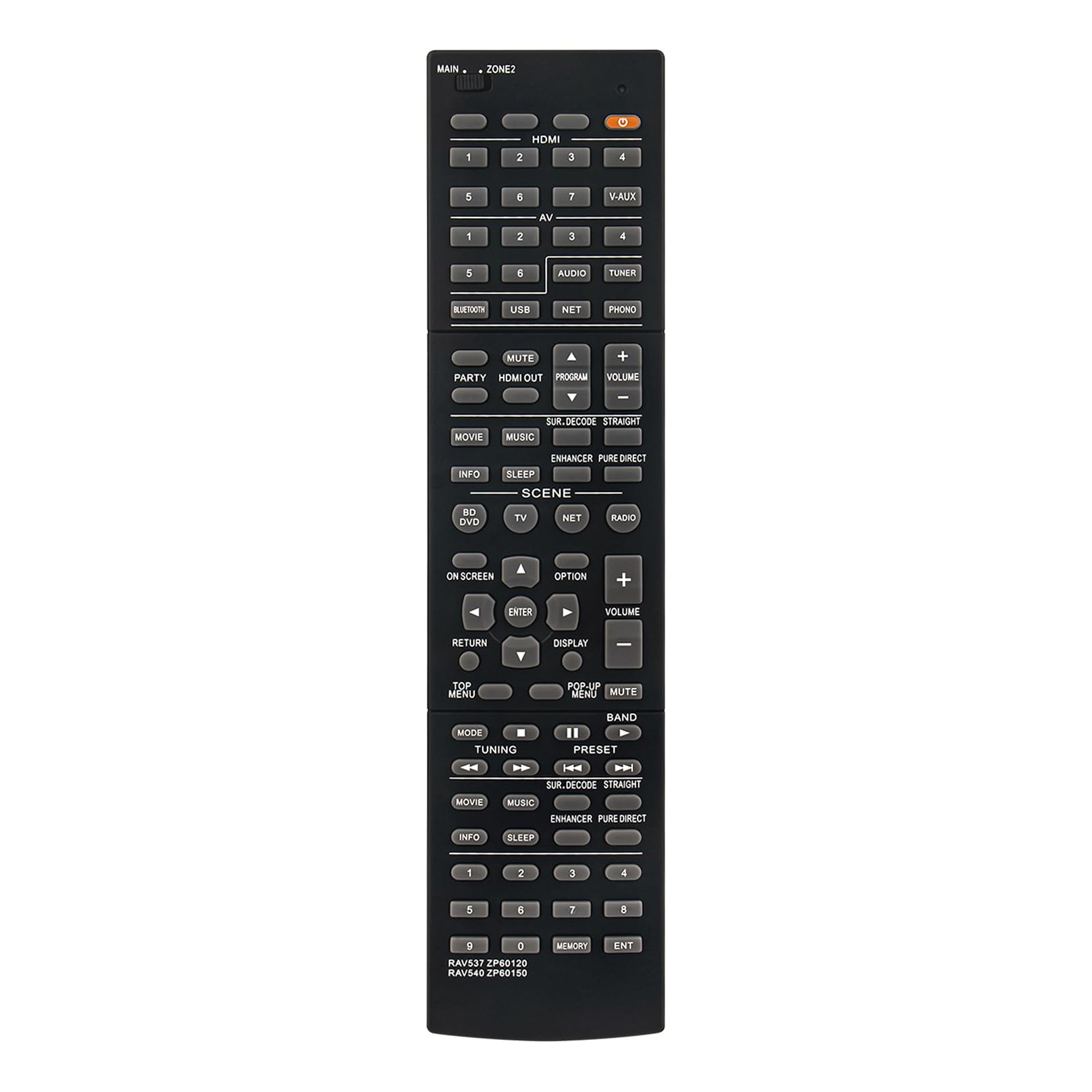 RAV540 Replace Remote Control Compatible with Yamaha Aventage AV Receiver RX-A860 RX-A760 RXA860 RX-V679 RX-A850 RX-A750 RX-V779 RXA860B ZP601500