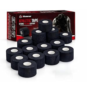 Athletic Tape Black 1 5 x 45ft Per Roll 720ft Total Pack of 16 Strong Sports Tape for