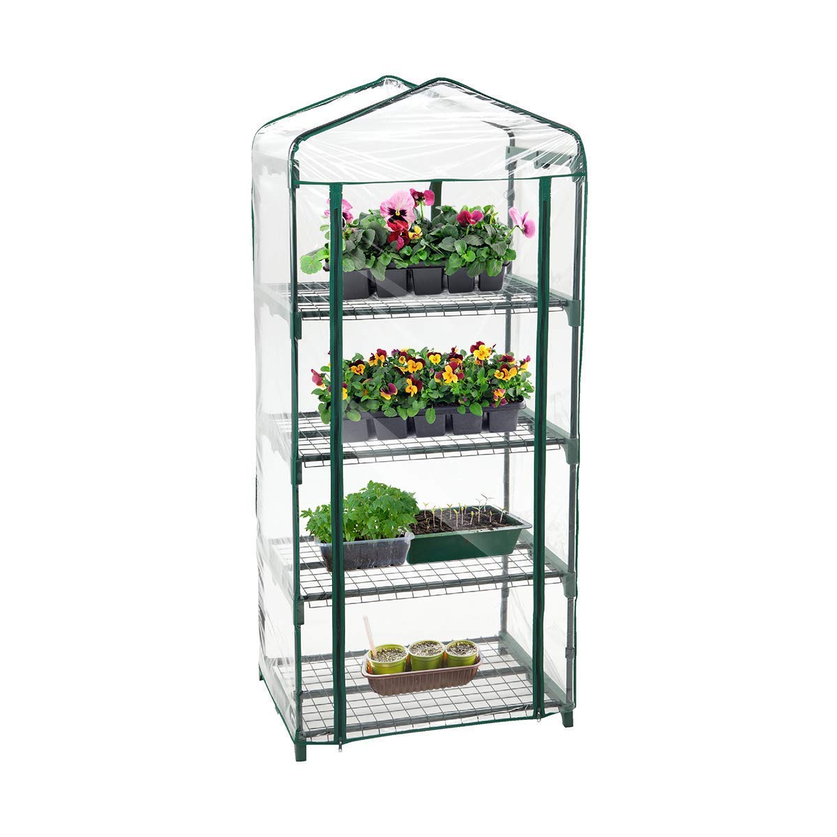 Amazon.com : Teal Turtle 4-Shelf Mini Greenhouse 27 in W x 63 in H