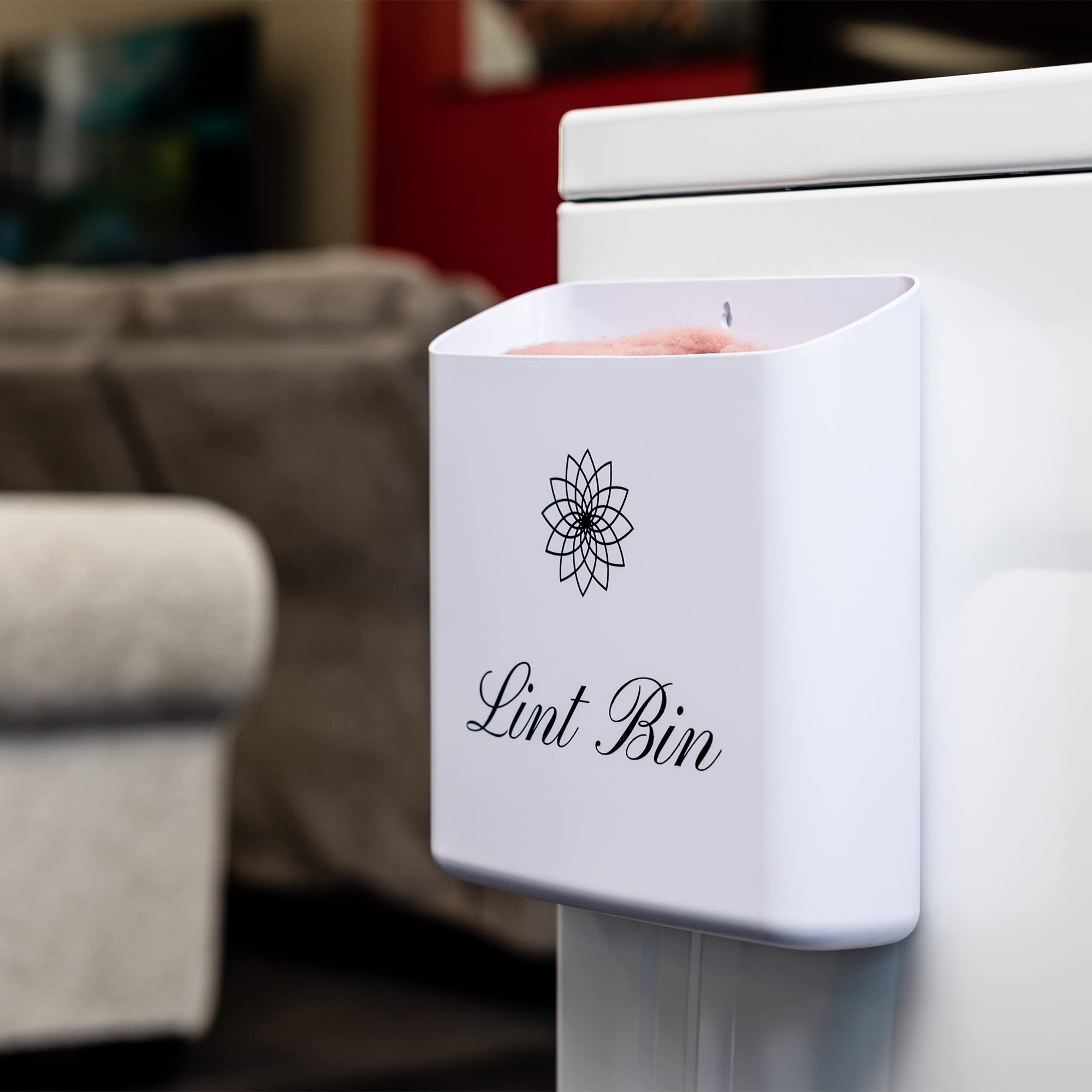AfriOz Lint Bin for Laundry Room Farmhouse Trash Can Is