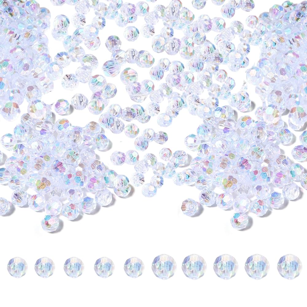 200 PCS Large Crystal Beads | Glass Beads for Bracelet Making